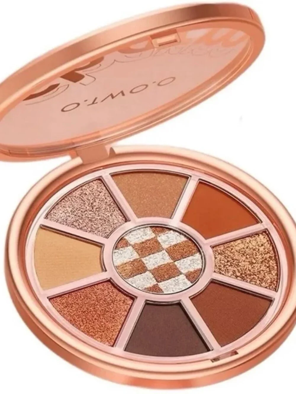 O.TWO.O 9-Color Eyeshadow Palette, Matte & Shimmer Warm Neutral Shades, Long-Las